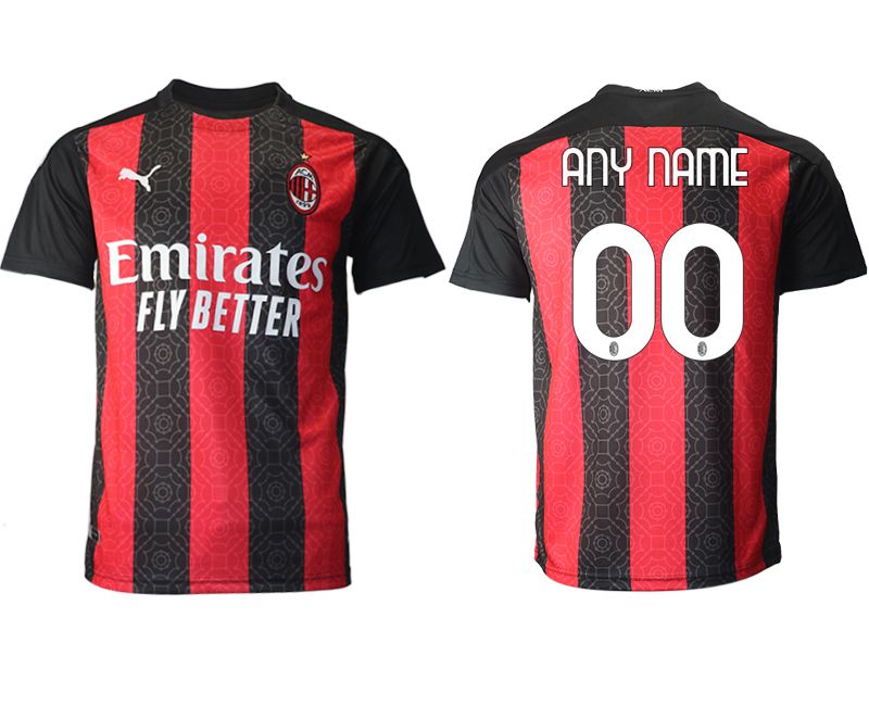 Men 2020-2021 club AC milan home aaa version customized red Soccer Jerseys->ac milan jersey->Soccer Club Jersey